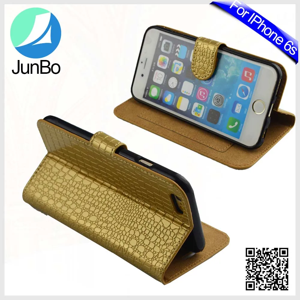 Alibaba Aliexpress Новое прибытие Продукты Кожа PU сотовый телефон чехол для Iphone 6 / 6S, Оптовая Крокодил кожаный чехол