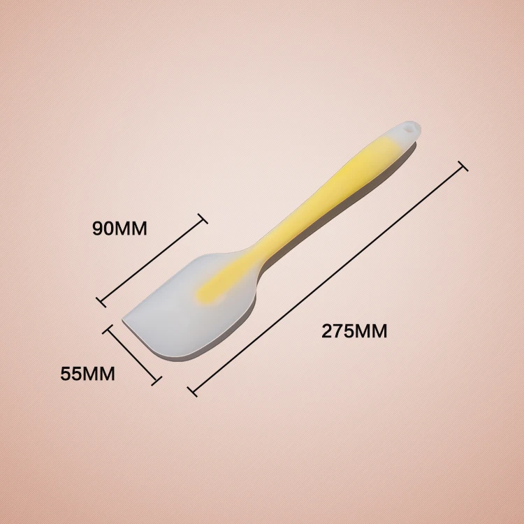 Bakest  translucent heat resistant kitchen silicone spatula set kitchen baking tools batter cream spatula