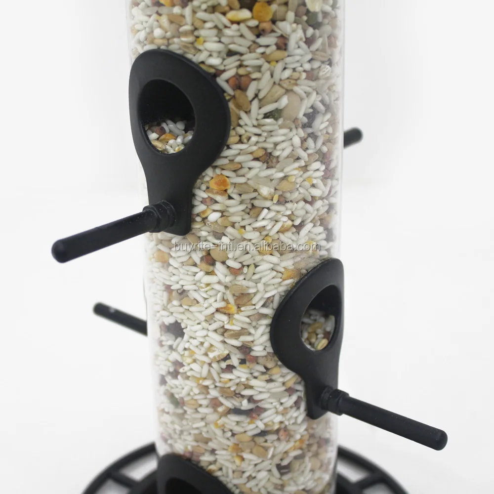 Large Easy use PC tube Powder coating Metal Seed Bird Feeder