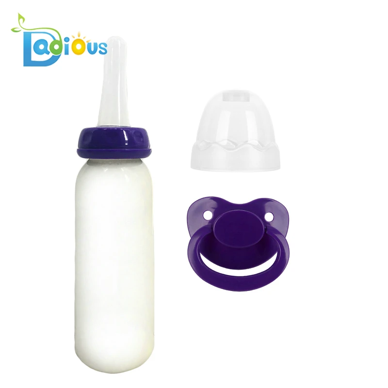 ABDL Soild Colors PP Adult Baby Feeding Bottle With Silicone Adult Nipple