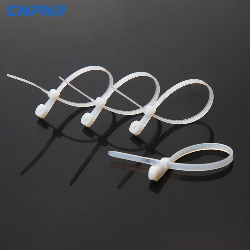 General Used Plastic Flexible Head Clamp Cable Ties with Thicken Buckle Anti-skid Tail