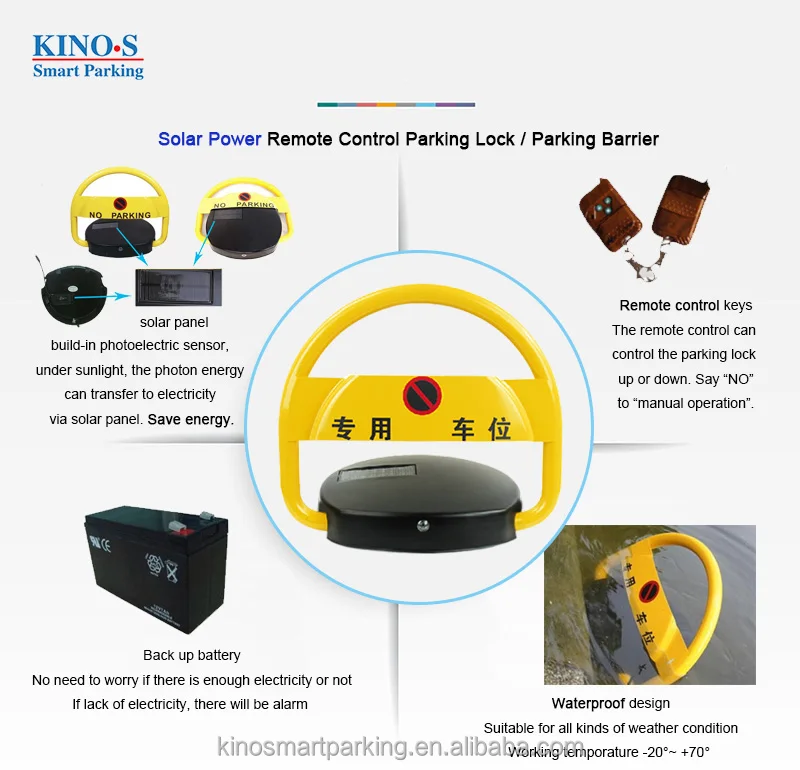 Dc motor reserved car park barrier parking space lock device