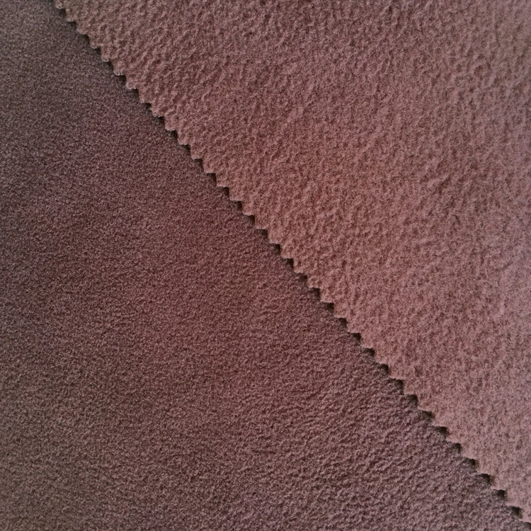 
polyester yarn wholesale two side brush one side antiplling microplush fabric for winter jacket 