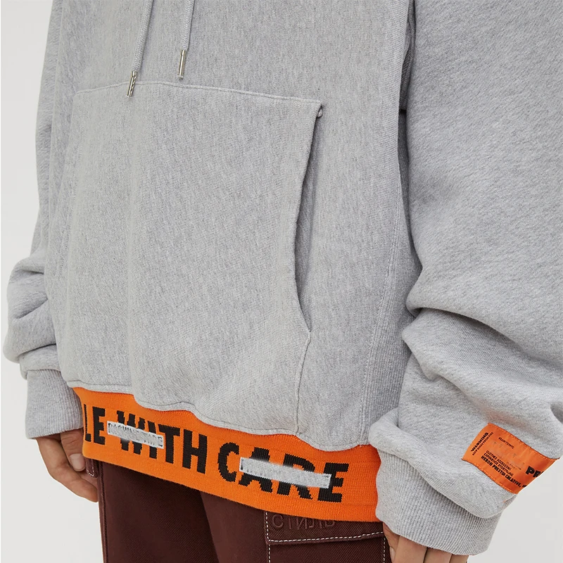 
new winter design contrast color custom logo oversized drop shoulder with kangaroo pocket pullover hoodie 