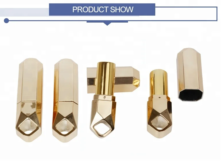 Cosmetic gold lip stick bottle tube case custom lipstick packaging for wholesale