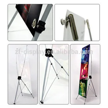 Height adjustable x banner stand; x banner size;