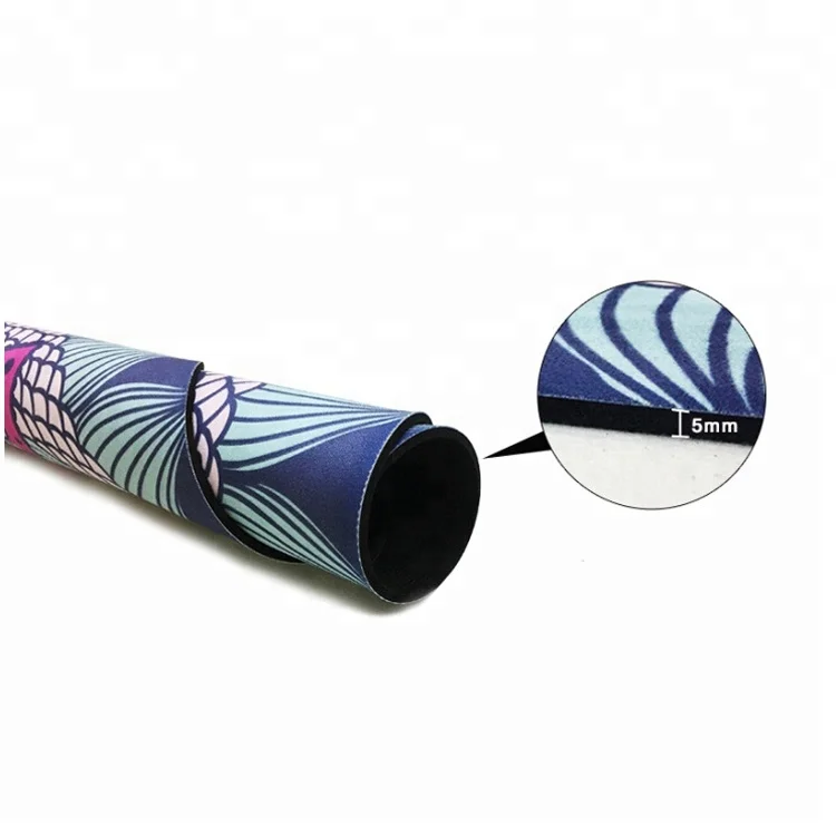 Eco friendly Suede Material Rubber Yoga Gym Mat