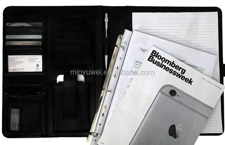 Office conference document removable binder folder padfolio resume padfolio organizer