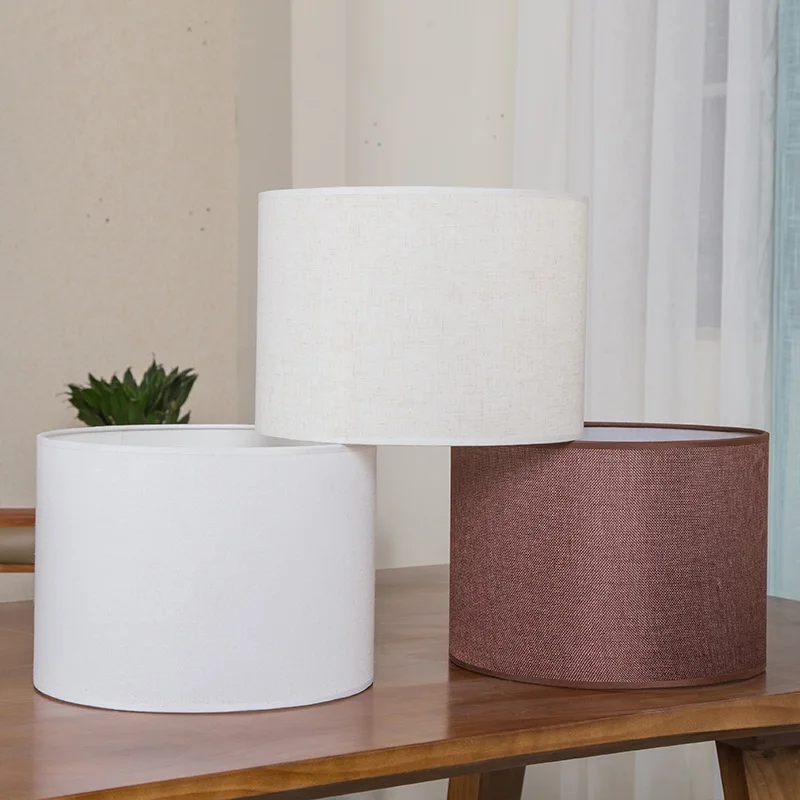 single light linen lampshade palace drop decoration lamp shade for desk lamp