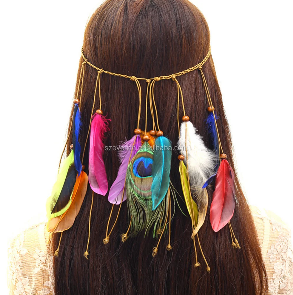 Hair Feather,Green hair accessories