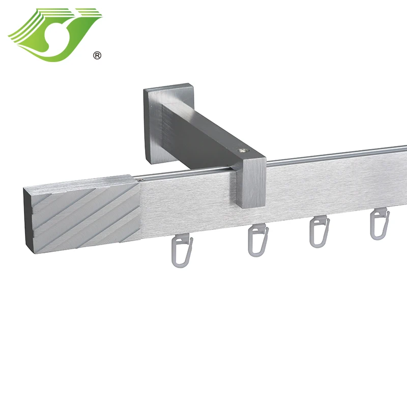 Высококачественный квадратный алюминиевый профиль Stardeco, сверхпрочный раздвижной карниз