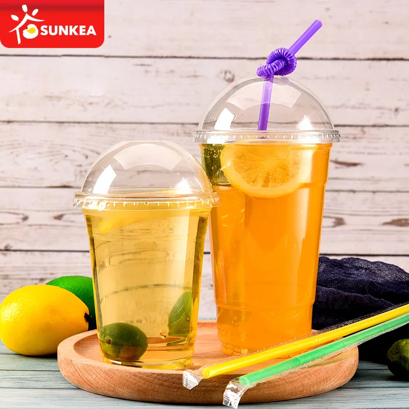 
Juice coffee slush smoothie cups with lid and straw 