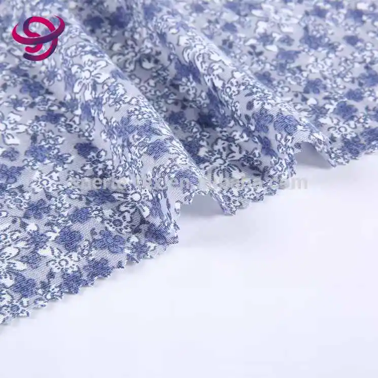 Factories price indonesia printed 100% combed cotton jersey knit fabric