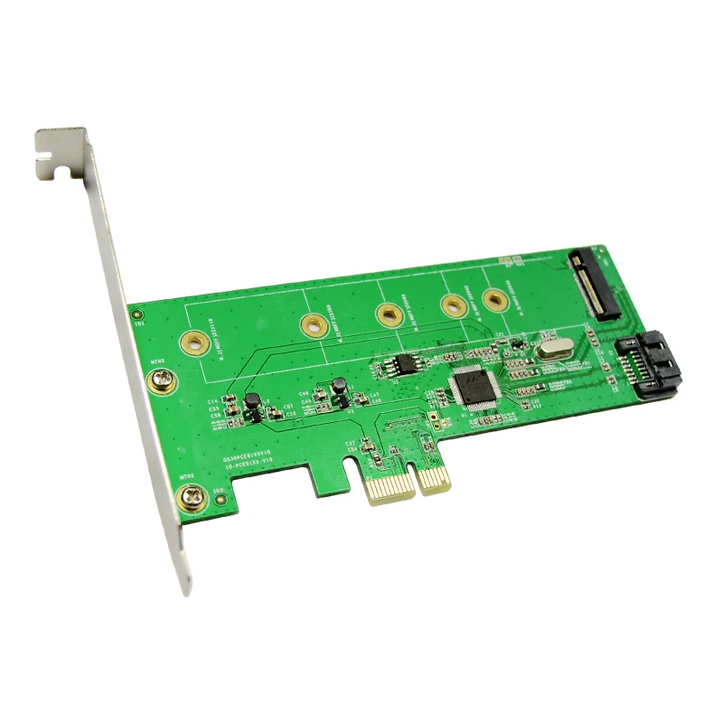 IOCREST PCIe TO M.2(NGFF)+1SATA6G(Hybrid HDD/SSD Hybrid HDD M.2 SATA SDD Controller,Marvell 88se9130 chipset