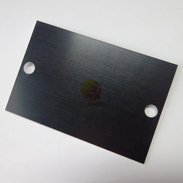 Customized black anodized Metal logo name plates aluminium label nameplates