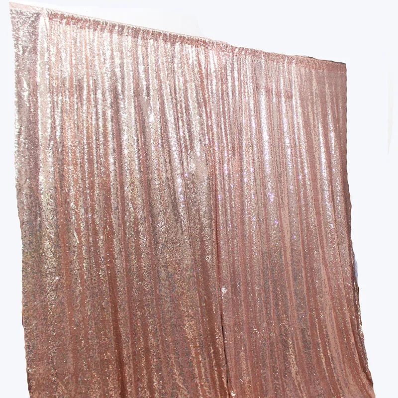 Hot Selling shimmer metallic gold sequin wedding curtain background drape decoration