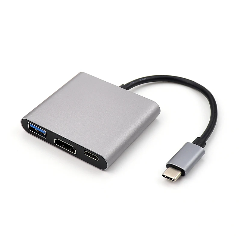 USB C Hub Type C для HDTV 4K + USB 3,0 + USB-C конвертер кабеля зарядного порта адаптер
