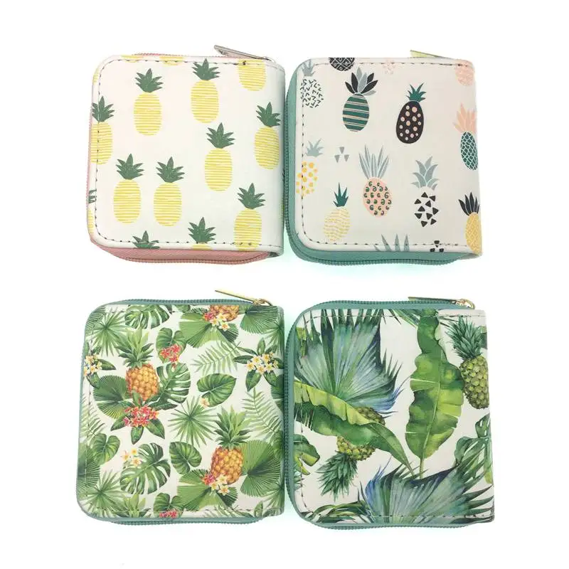 YK New Women Fashion Latest Beauty Products Leaf Ladies Coin Purse Clutch Bag Handle Wallet For Lady