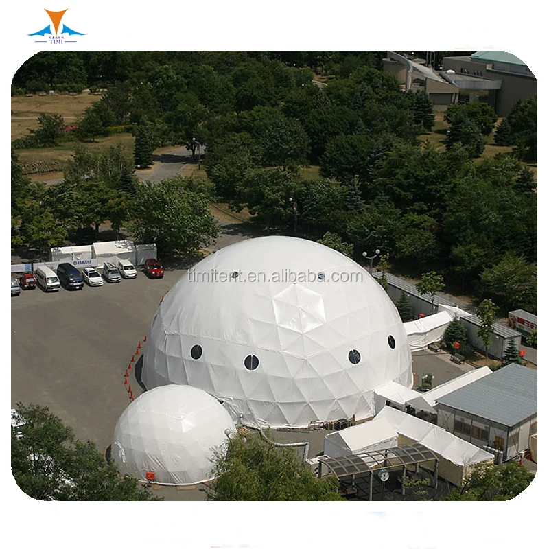 Custom color 10M domes pvc geodesic with bathroom set geo camping tent