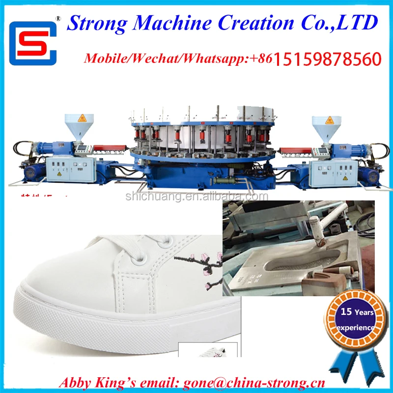 PVC DIP Making leisure shoe soles casual shoes injection Moulding Machine