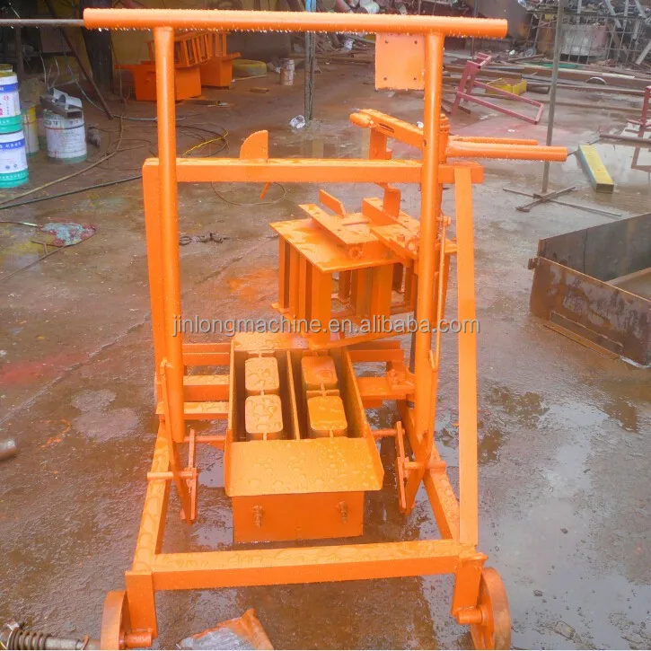 very small and mobile brick making machinery QT2-45,mini production line for factory,made in china