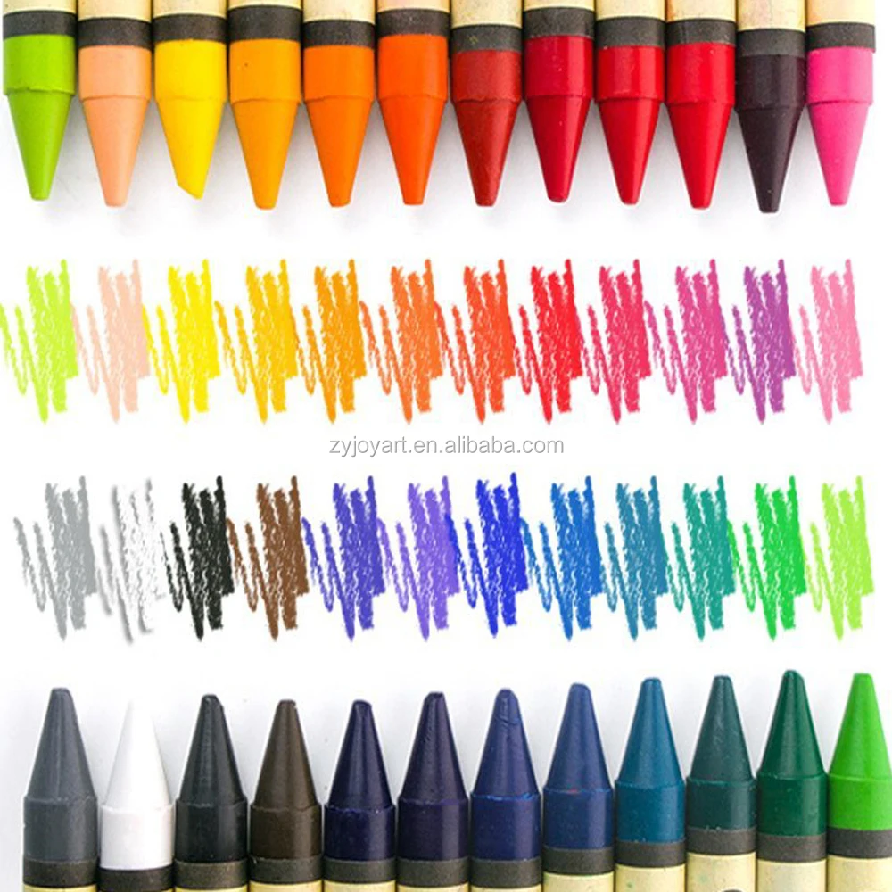 24 ct bright colors water soluble wax crayons
