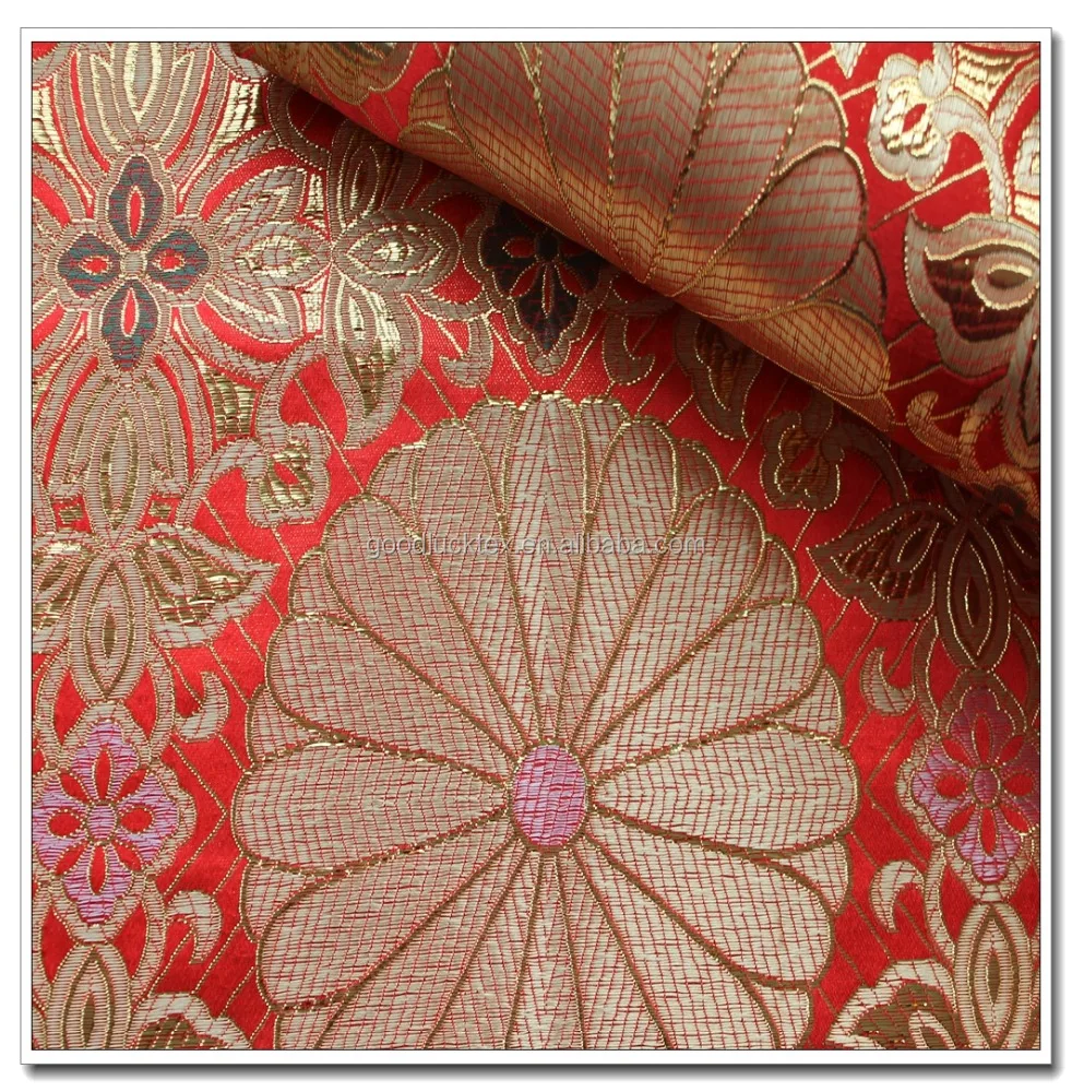 Восточная жаккардовая ткань на заказ, золотая металлическая жаккардовая ткань