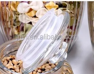 Flint glass 2500 ml storage tins with lids