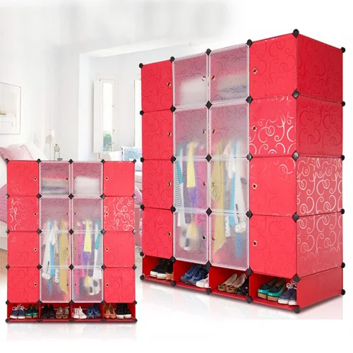 Home Furniture Load bearing Test Plastic Folding Shelves Wardrobe Kids Room Accessories
