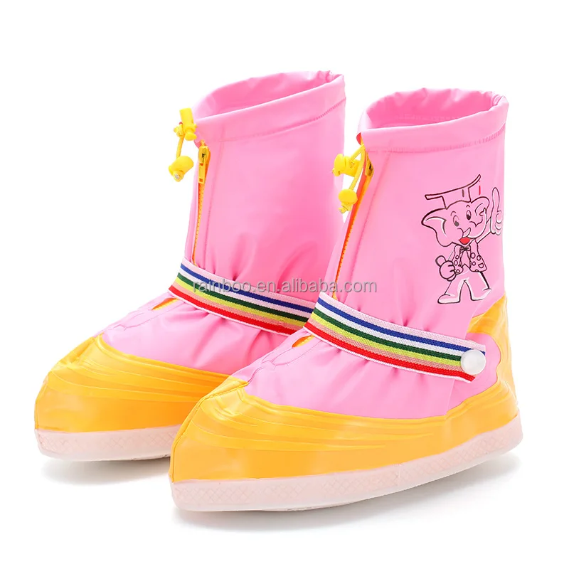 cheap outdoor anti-slip flat heel kids rainproof rainboo boot