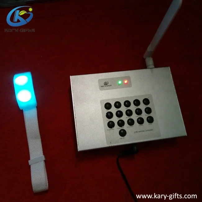 PC Software Flashing DMX Programmable Led Bracelets Radio Control