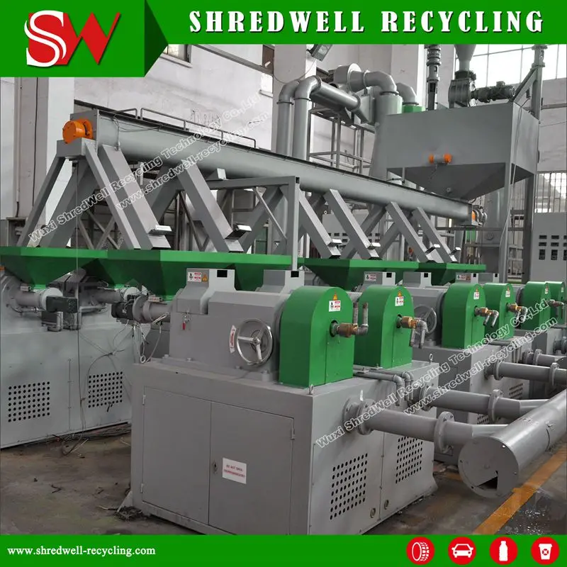 Factory Rubber Crumb Producing Scrap Waste Tyre Recycling System