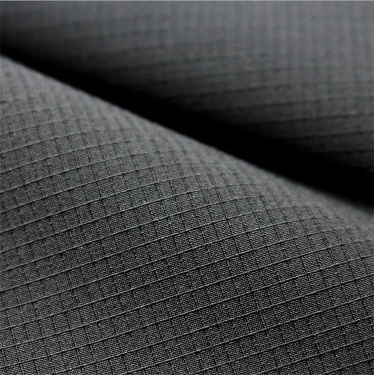 
Wholesale DWR Finish Waterproof Ripstop 90%Polyester 10%Spandex Fabric for Stretch Ski Pants 