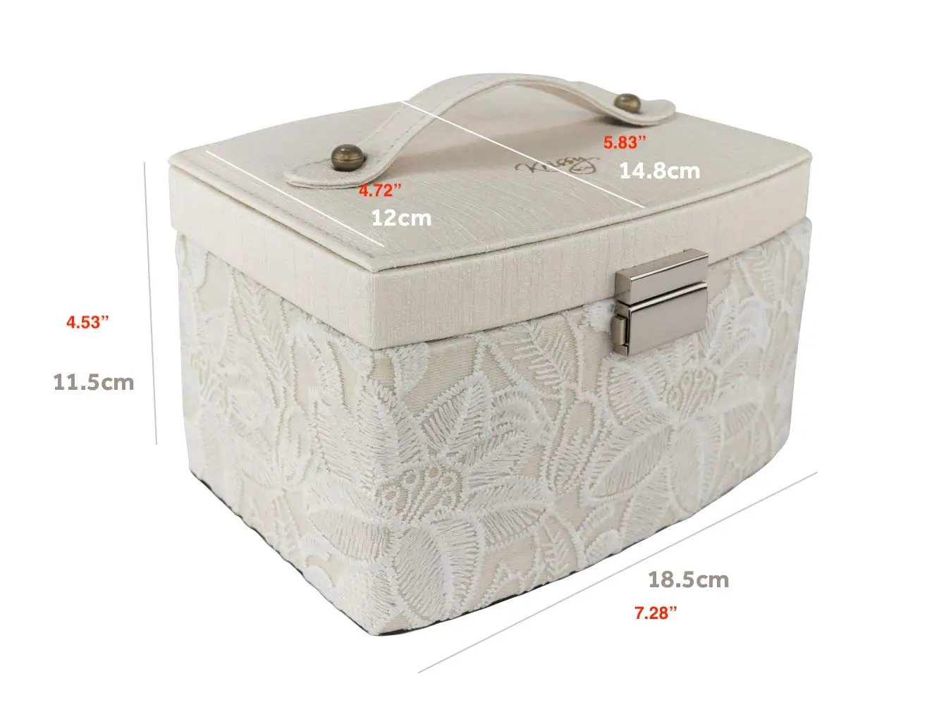 
Leather PU double layer princess wooden jewelry box, cosmetic box hand jewelry jewelry gift box treasure chest 