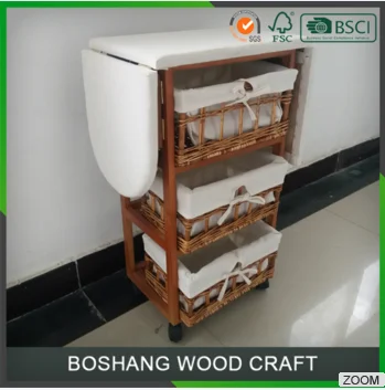 Hat Sale folding ironing board with wicker drawers
