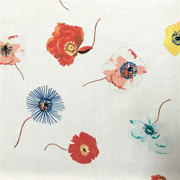 Ткань из 100% египетского хлопка с принтом для изготовления постельного белья