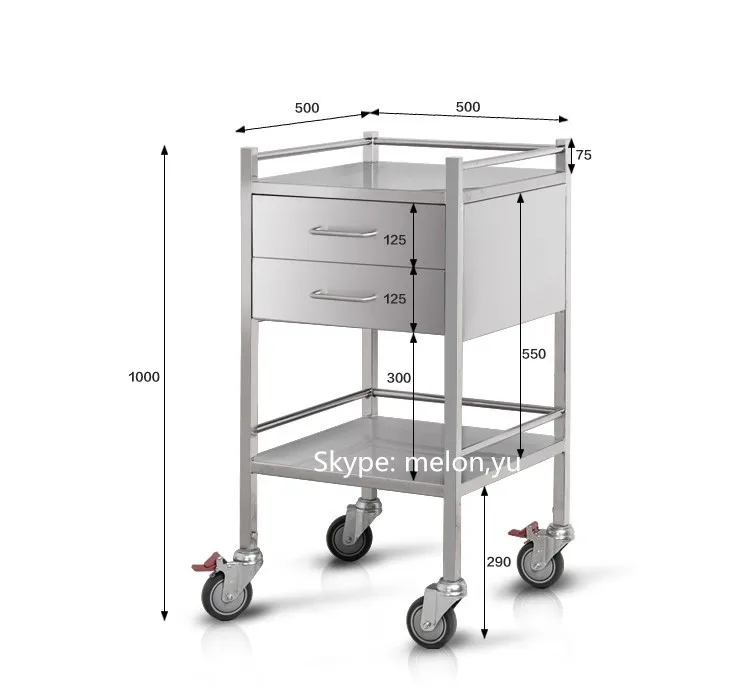 Stainless Steel Medical Cart/Stainless Steel Treatment Cart