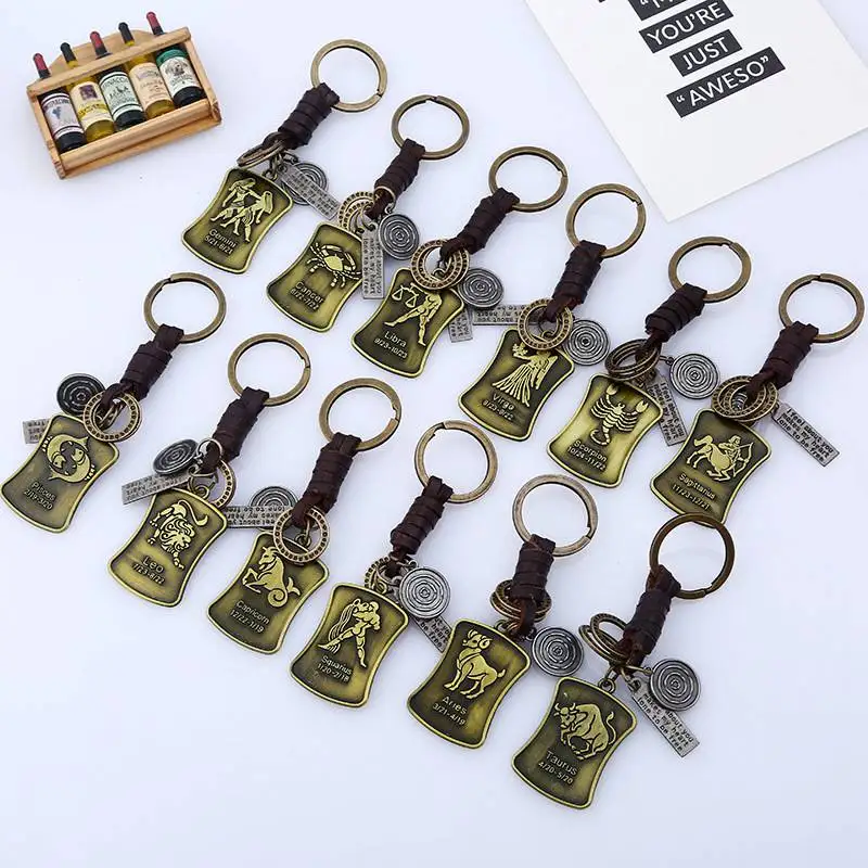 YK China New Innovative Product Vintage Genuine Leather Animal Charms Fine Jewellery Alloy Scorpion Keychain