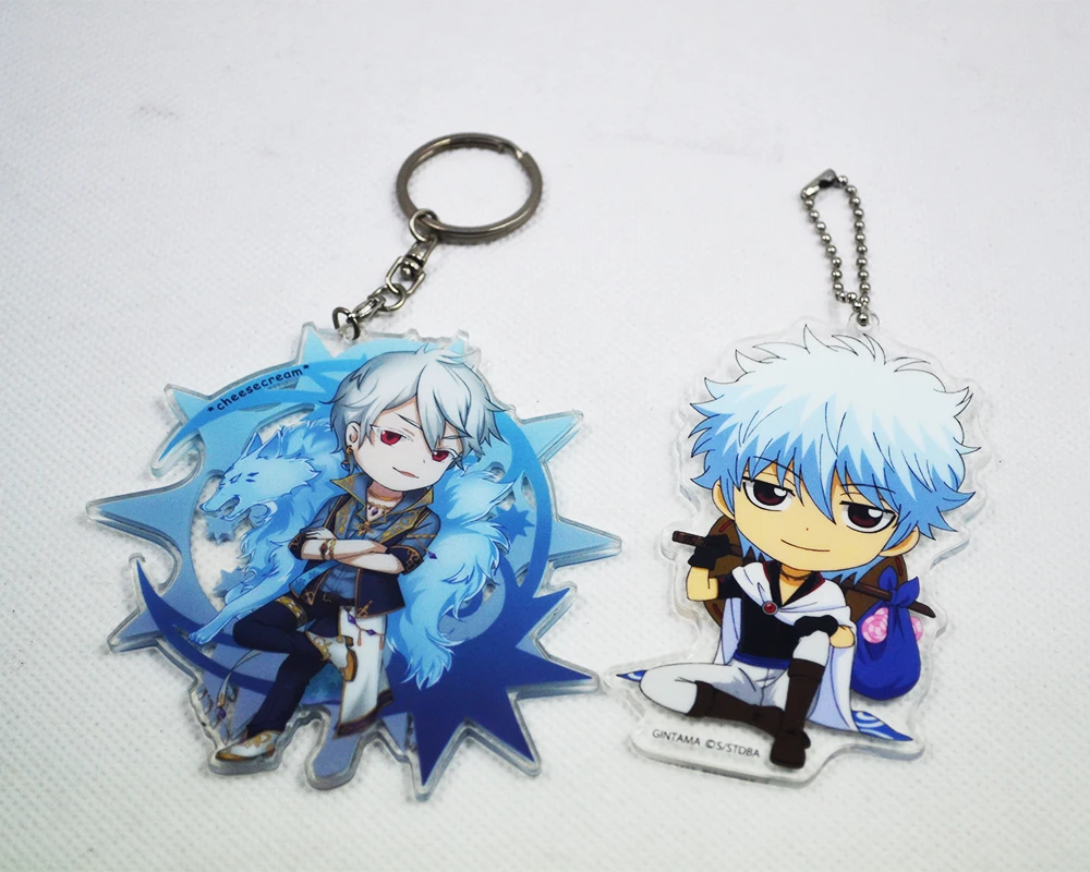 High quality  cheap logo custom cartoon anime acrylic keychain