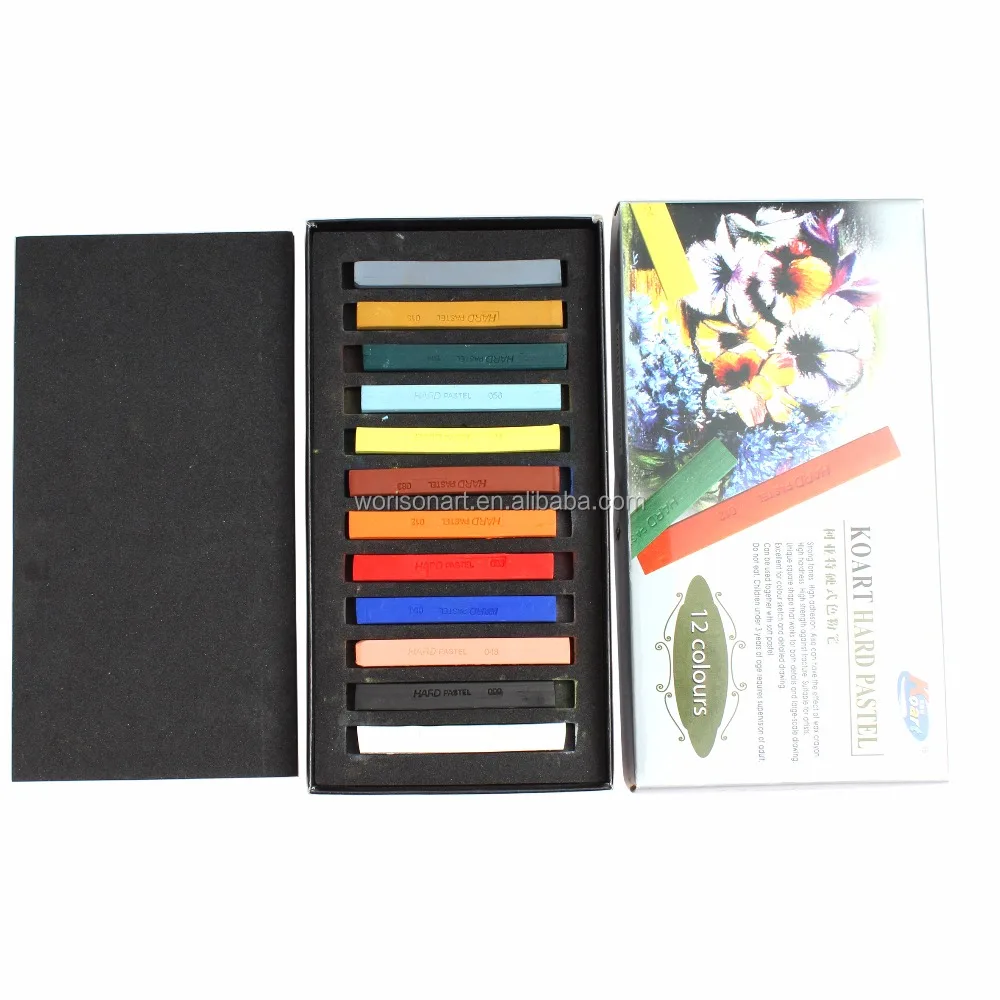 Popular 12 Colors pins Non-toxic Temporary Pastel Hair Square Hair Dye Color Chalk