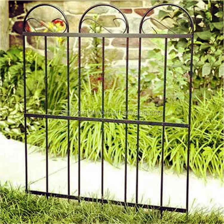
Simple iron garden fence grass steel fence metal trellis wrought iron garden edge 