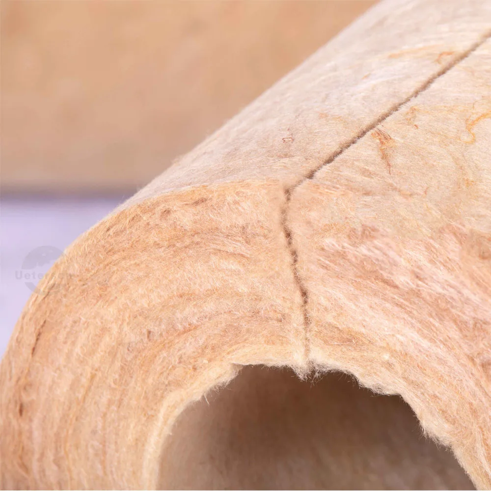 Moisture proof rock wool insulation tube/boards heat absorbing fireproof rock wool pipe shell