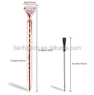 Big Diamond Crystal Ball Pen With MOQ 50pc Top grade Business Gift Ball Pen Big Diamond Crystal ball pen