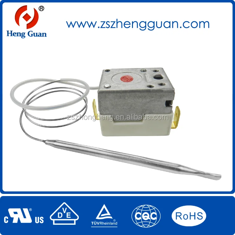 CE manual reset capillary thermostat 16a 250v for Deep fryer