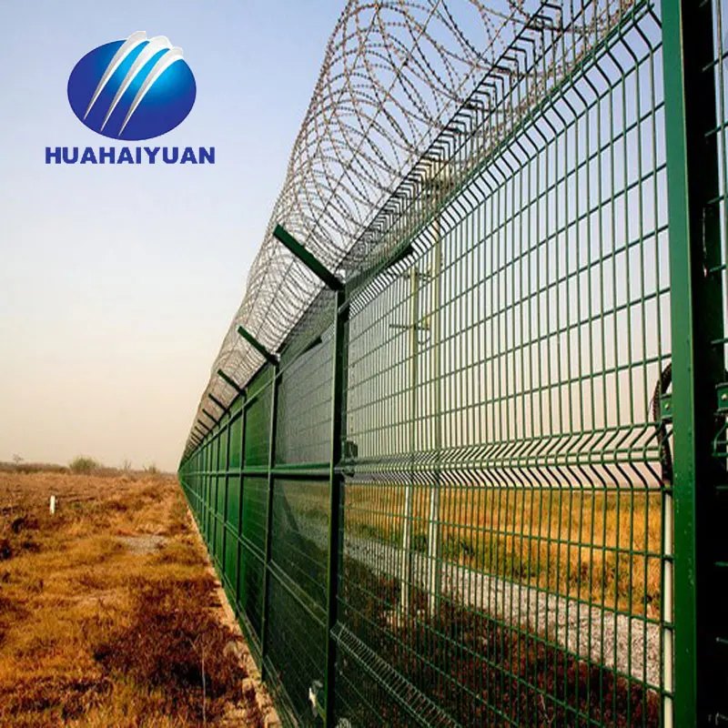 Airport Fence Security Anti-climb barrier Concertina Razor Barbed Wire Fencing airport pvc coated fence