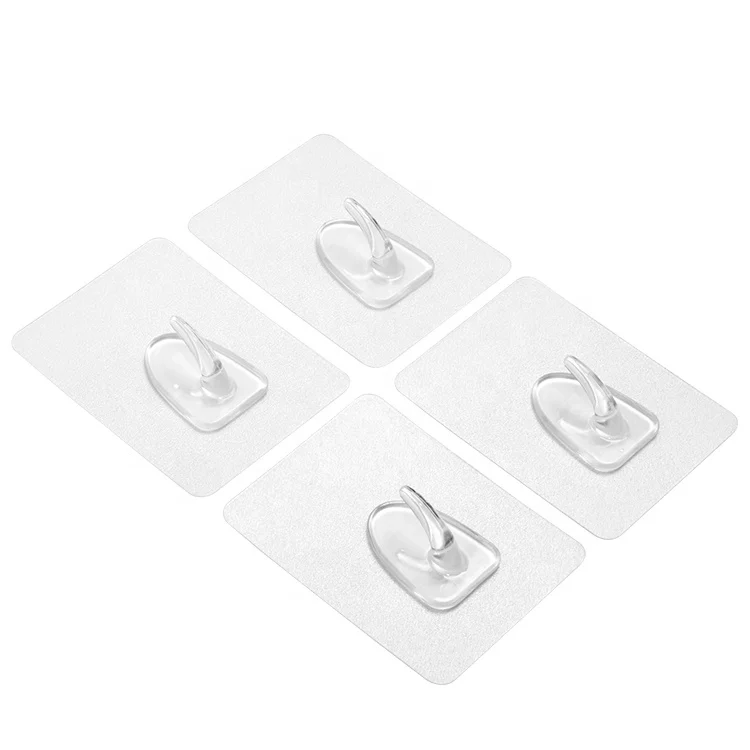 Reusable bathroom hook without nails and drilling 6*8 cm self adhesive wall hook