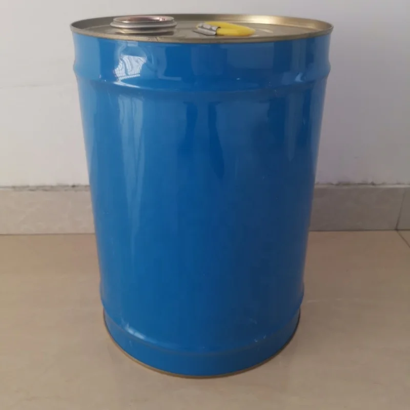 20 Liter Blue Round Metal Tinplate Paint Pails/Barrels with Screw Lid China Factory