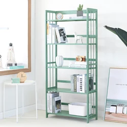 House Decoration Cheap Price Space Saving Living Room Furniture 4 Tier Bamboo  Bookshelf Bookcase