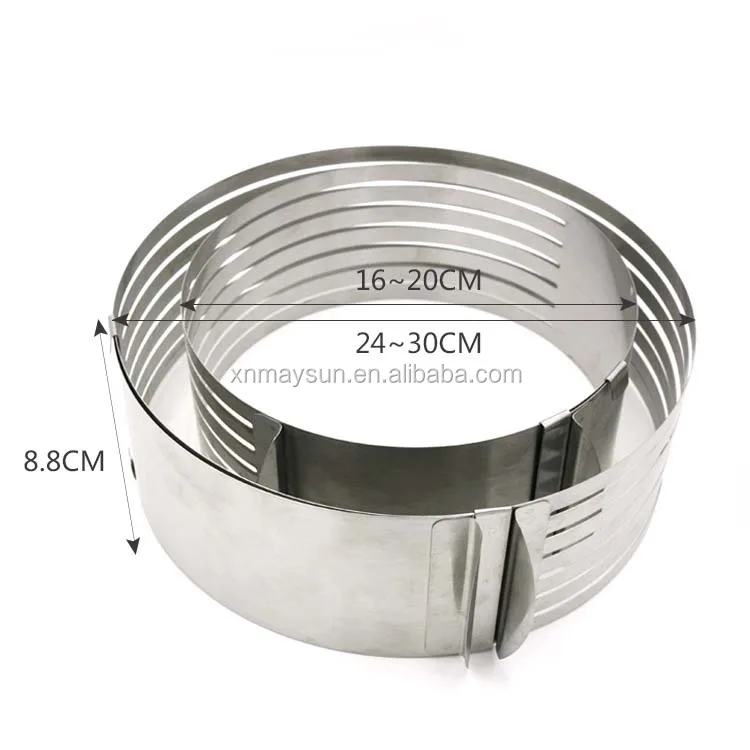 Adjustable 9 to 12 Stainless Steel bakeware Layer Cake Slicer Kit Mousse Mould Slicing Cake 6-8inch