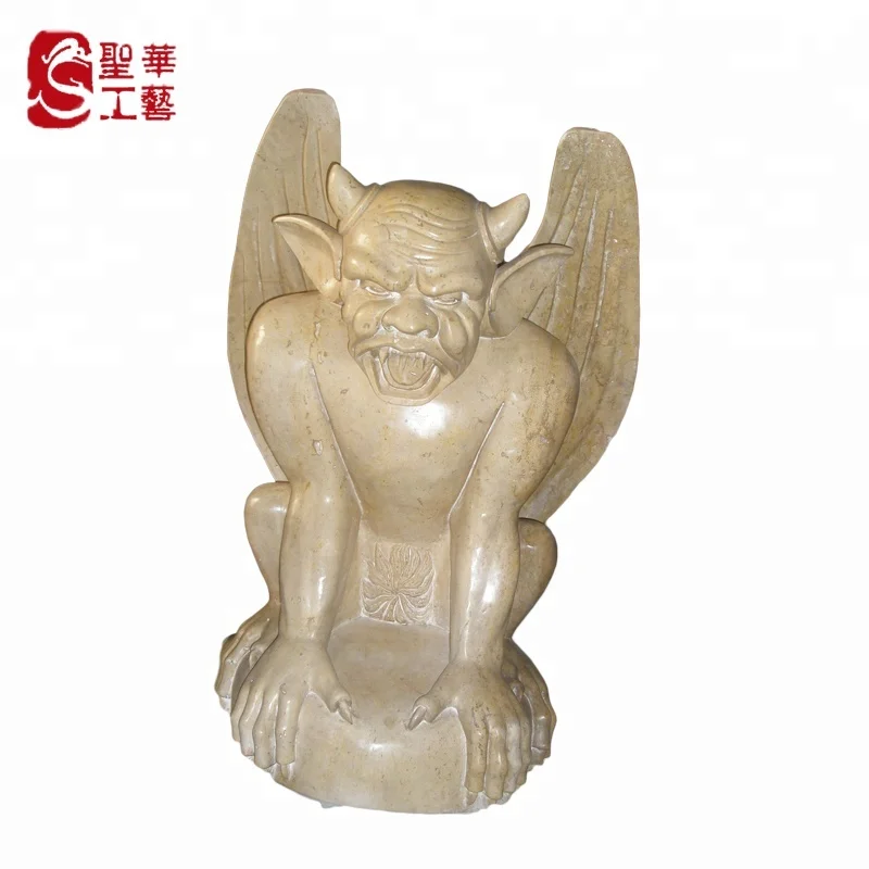 outdoor garden marble gargoyle statue